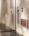 Home Aesthetics 21.5" Foldable Teak Wood Shower Seat Bench with Supporting Legs Wall Mounted (CL_HOM501109) - Alt Image 1