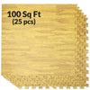 Home Aesthetics Light Wood Grain Interlocking EVA Foam Floor Mats (100 Sq. Ft. - 25 pcs) (CL_HOM804909) - Main Image
