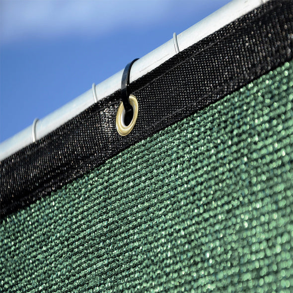 6' x 50' Fence Windscreen Privacy Screen Shade Cover Fabric Mesh Tarp, Green