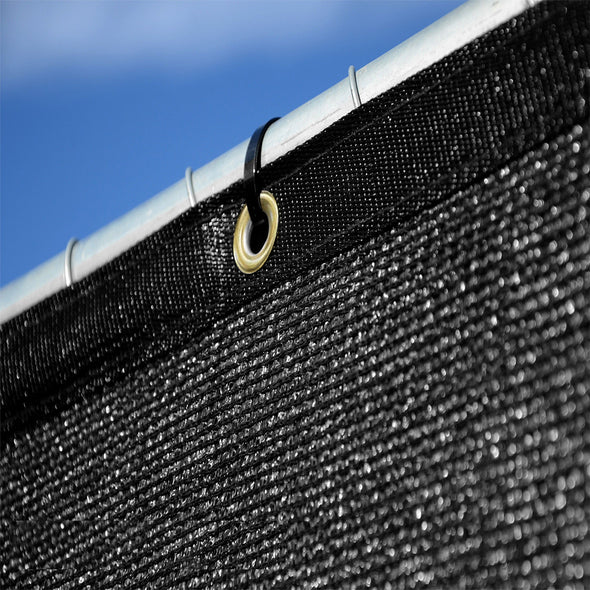 6' x 50' Black Fence Windscreen Privacy Screen Shade Cover Fabric Mesh Garden