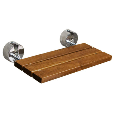 Home Aesthetics 20" Teak Wood Folding Shower Seat Bench Wall Mounted (CL_HOM501102) - Main Image