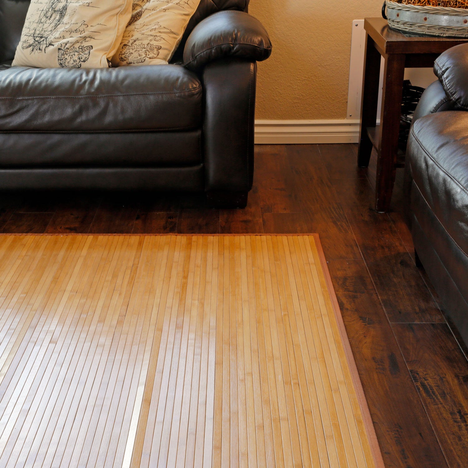 Bamboo Mat Floor - Mat Floor / 5x5  Woven wood, Bamboo decor, Bamboo rug