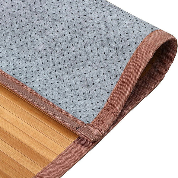 6'X9' X-Large Natural Bamboo Floor Mat Area Rug Indoor Carpet Non Skid Backing