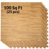 Home Aesthetics Light Wood Grain Interlocking EVA Foam Floor Mats (100 Sq. Ft. - 25 pcs) (CL_HOM804909) - Main Image
