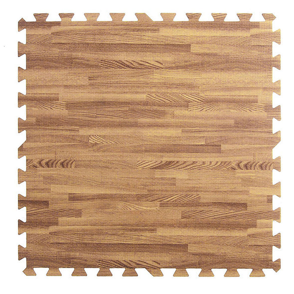 Home Aesthetics Light Wood Grain Interlocking EVA Foam Floor Mats (100 Sq. Ft. - 25 pcs) (CL_HOM804909) - Alt Image 2