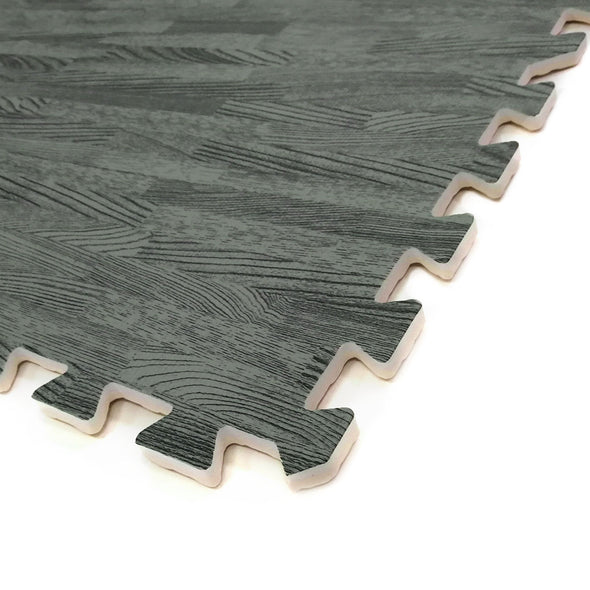 100 SqFt 3/8" EVA Sea Haze Grey Wood Grain Foam Mat Interlocking 2'X2' 25pcs