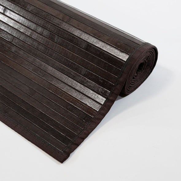 Bamboo 6' X 9' Floor Mat Area Rug, Espresso Color Finish Indoor Carpet Runner