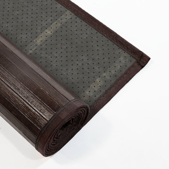 Bamboo 6' X 9' Floor Mat Area Rug, Espresso Color Finish Indoor Carpet Runner